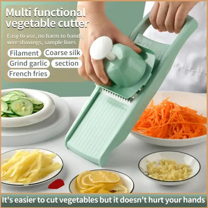 Vegetable Slicer Shredder – Multifunctional Kitchen Cutter with Sharp Stainless Blade - ZOOMNSTORE