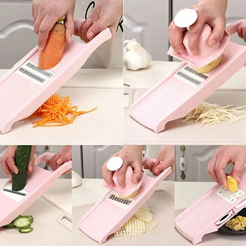 Vegetable Slicer Shredder – Multifunctional Kitchen Cutter with Sharp Stainless Blade - ZOOMNSTORE
