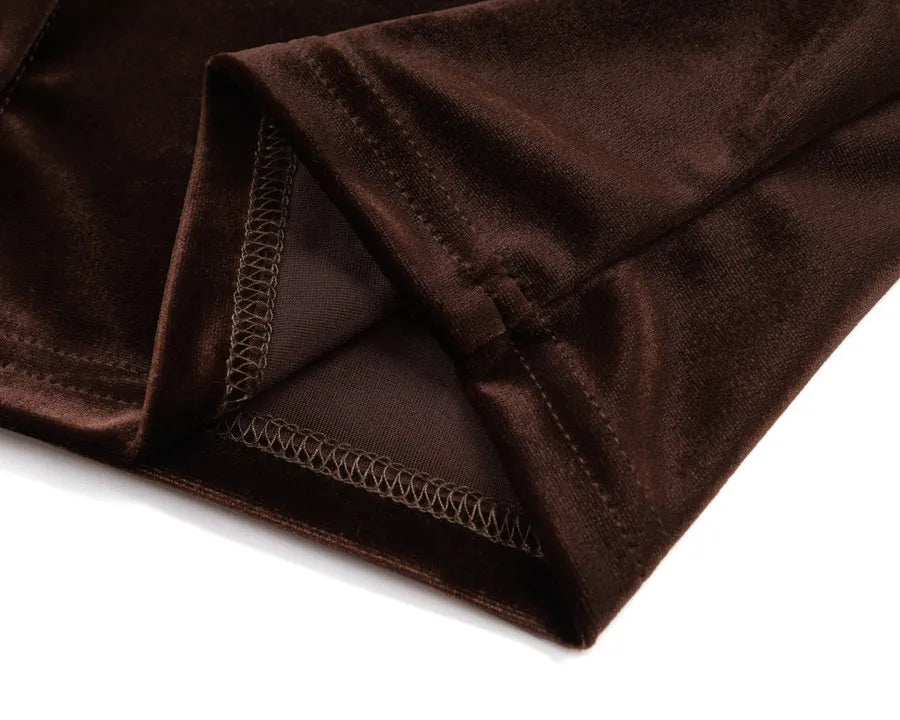 Velvet Womens Dress Set - Adjustable Strap Dress Basic Tops  Cardigan - ZOOMNSTORE