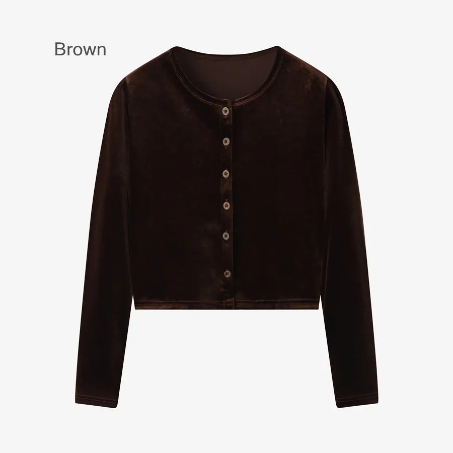 Velvet Womens Dress Set - Adjustable Strap Dress Basic Tops  Cardigan - ZOOMNSTORE