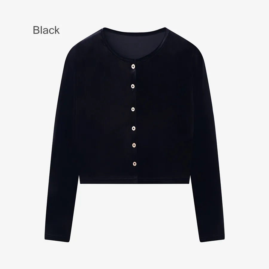 Velvet Womens Dress Set - Adjustable Strap Dress Basic Tops  Cardigan - ZOOMNSTORE