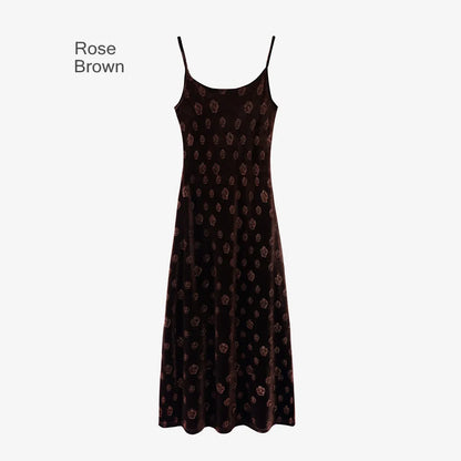 Velvet Womens Dress Set - Adjustable Strap Dress Basic Tops  Cardigan - ZOOMNSTORE