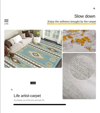 Velvet Carpet - Nordic Moroccan Style Crystal Velvet Rug | Dirt Resistant, Washable & Non Slip - ZOOMNSTORE