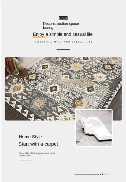 Velvet Carpet - Nordic Moroccan Style Crystal Velvet Rug | Dirt Resistant, Washable & Non Slip - ZOOMNSTORE