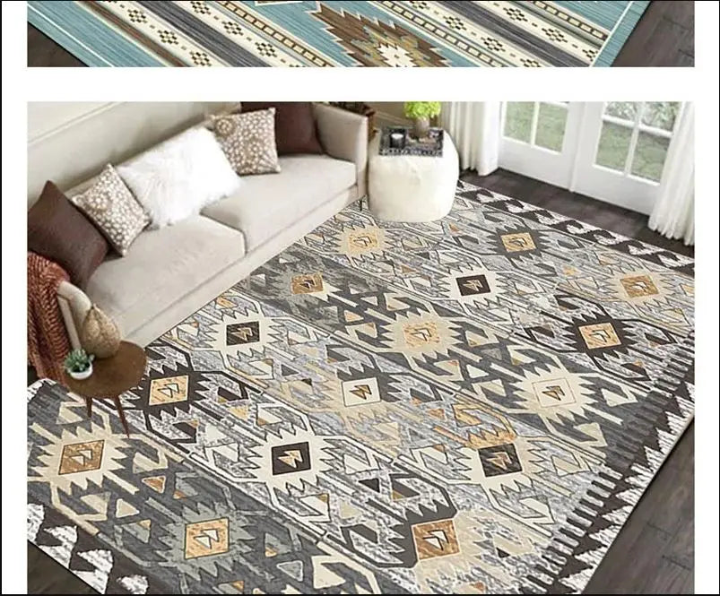 Velvet Carpet - Nordic Moroccan Style Crystal Velvet Rug | Dirt Resistant, Washable & Non Slip - ZOOMNSTORE