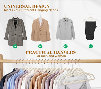 Velvet Hangers – 10Pcs Non Slip Thin Clothes Hangers With Rounded Edge Protection - ZOOMNSTORE