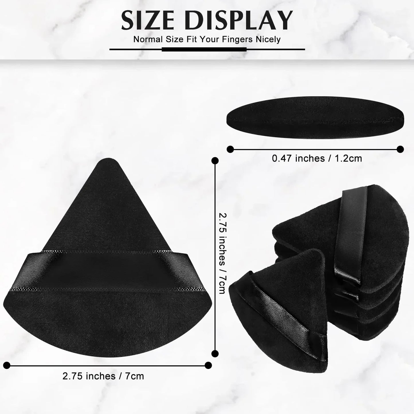 Velvet Powder Puff Triangle Makeup Sponge Set - Washable Cosmetic Puff Tool 10/20Pcs - ZOOMNSTORE