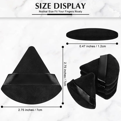 Velvet Powder Puff Triangle Makeup Sponge Set - Washable Cosmetic Puff Tool 10/20Pcs - ZOOMNSTORE