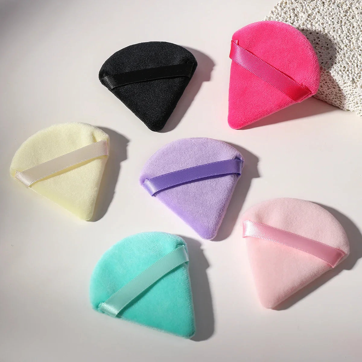 Velvet Powder Puff Triangle Makeup Sponge Set - Washable Cosmetic Puff Tool 10/20Pcs - ZOOMNSTORE