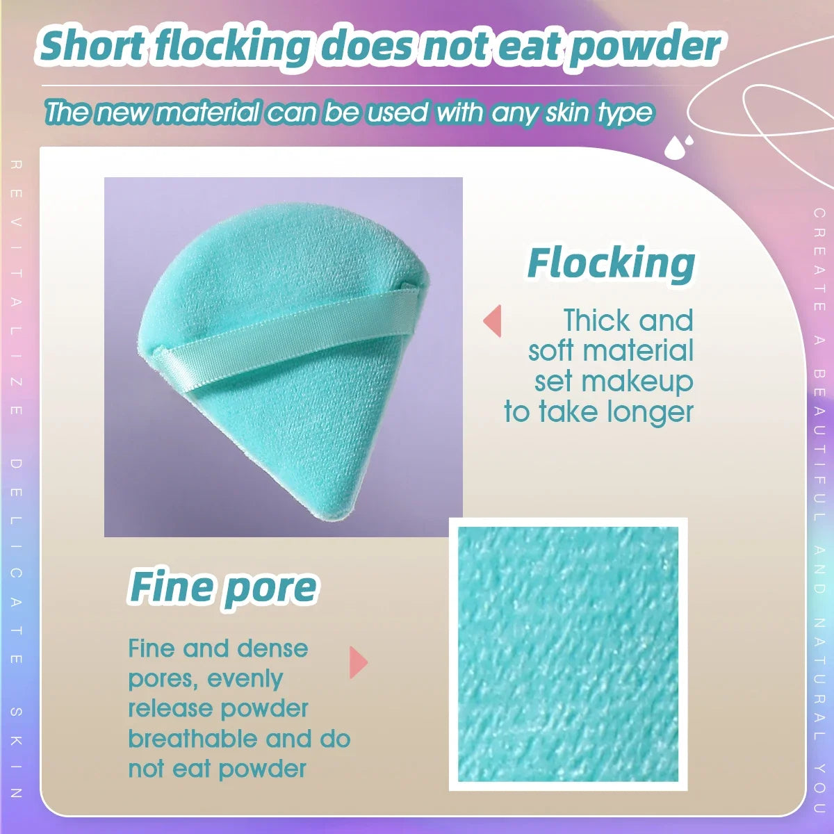Velvet Powder Puff Triangle Makeup Sponge Set - Washable Cosmetic Puff Tool 10/20Pcs - ZOOMNSTORE