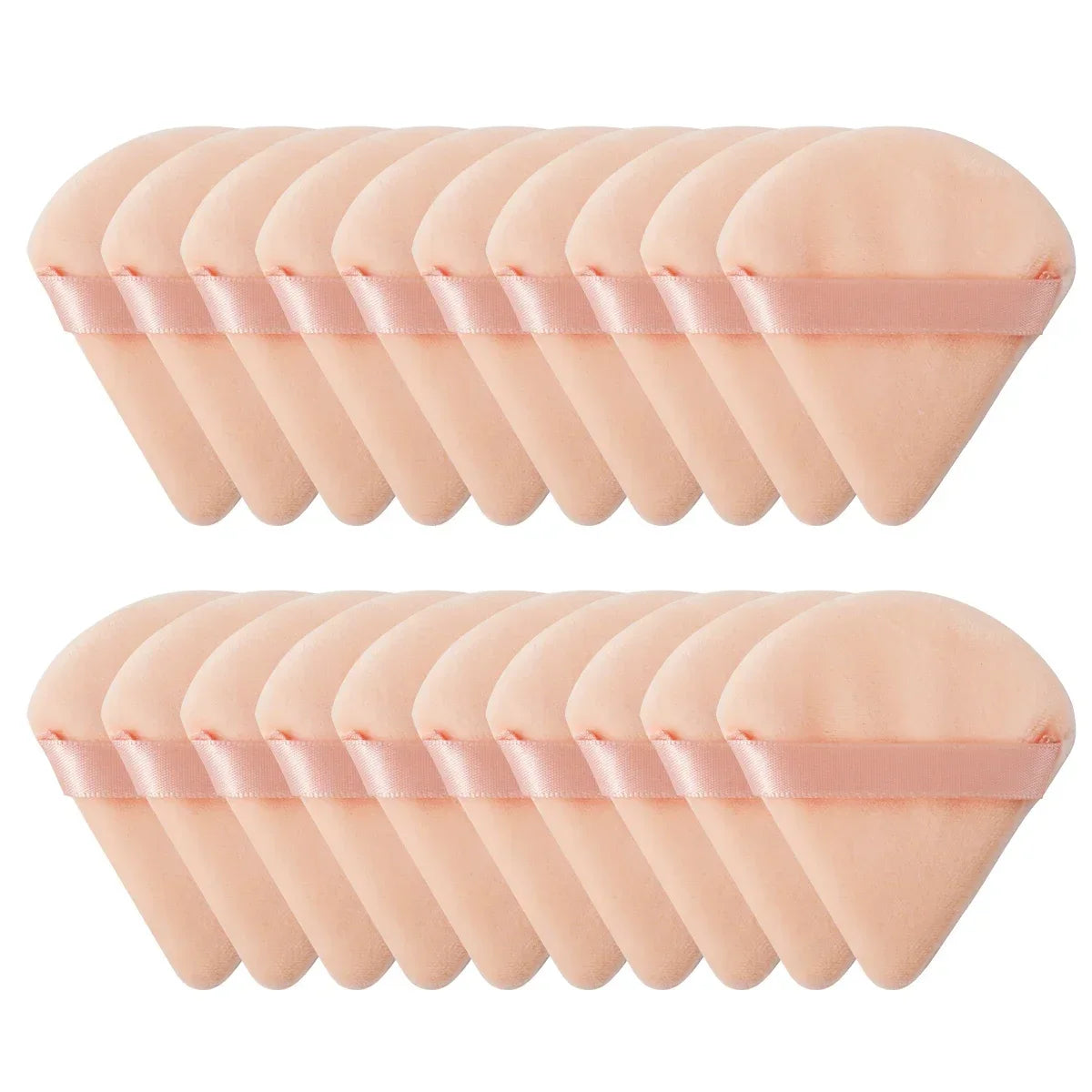 Velvet Powder Puff Triangle Makeup Sponge Set - Washable Cosmetic Puff Tool 10/20Pcs - ZOOMNSTORE