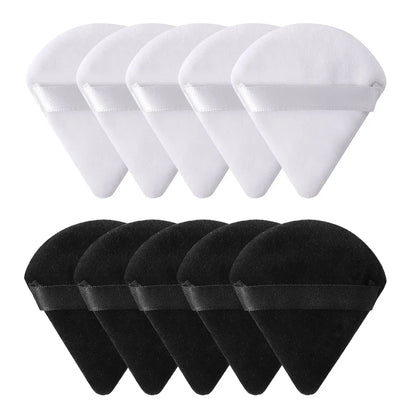 Velvet Powder Puff Triangle Makeup Sponge Set - Washable Cosmetic Puff Tool 10/20Pcs - ZOOMNSTORE