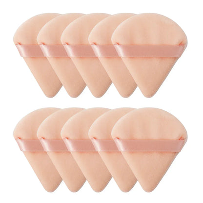 Velvet Powder Puff Triangle Makeup Sponge Set - Washable Cosmetic Puff Tool 10/20Pcs - ZOOMNSTORE