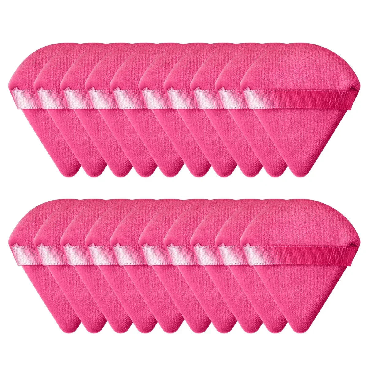 Velvet Powder Puff Triangle Makeup Sponge Set - Washable Cosmetic Puff Tool 10/20Pcs - ZOOMNSTORE