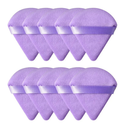 Velvet Powder Puff Triangle Makeup Sponge Set - Washable Cosmetic Puff Tool 10/20Pcs - ZOOMNSTORE