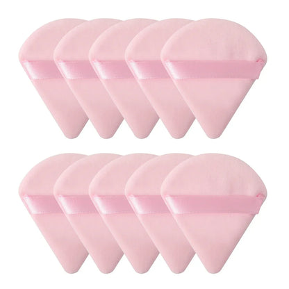Velvet Powder Puff Triangle Makeup Sponge Set - Washable Cosmetic Puff Tool 10/20Pcs - ZOOMNSTORE