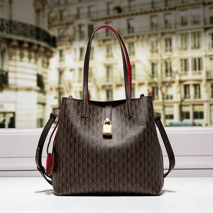 Versatile Leather Crossbody Bag - Large Capacity Tote for Daily Commuting - ZOOMNSTORE