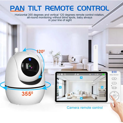 5 Inch Video Baby Monitor With Camera PTZ Zoom Babyphone Cam Security Protection Surveillance Cameras Temperature Sensor Lullaby - ZOOMNSTORE