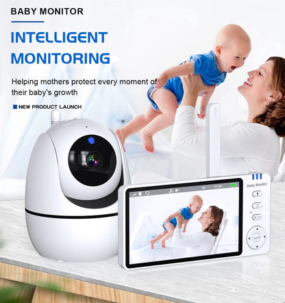 5 Inch Video Baby Monitor With Camera PTZ Zoom Babyphone Cam Security Protection Surveillance Cameras Temperature Sensor Lullaby - ZOOMNSTORE