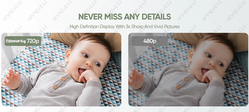 5 Inch Video Baby Monitor With Camera PTZ Zoom Babyphone Cam Security Protection Surveillance Cameras Temperature Sensor Lullaby - ZOOMNSTORE