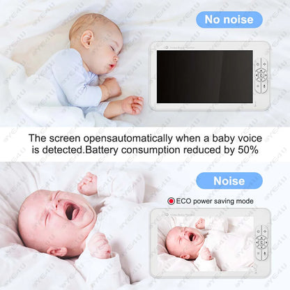 5 Inch Video Baby Monitor With Camera PTZ Zoom Babyphone Cam Security Protection Surveillance Cameras Temperature Sensor Lullaby - ZOOMNSTORE