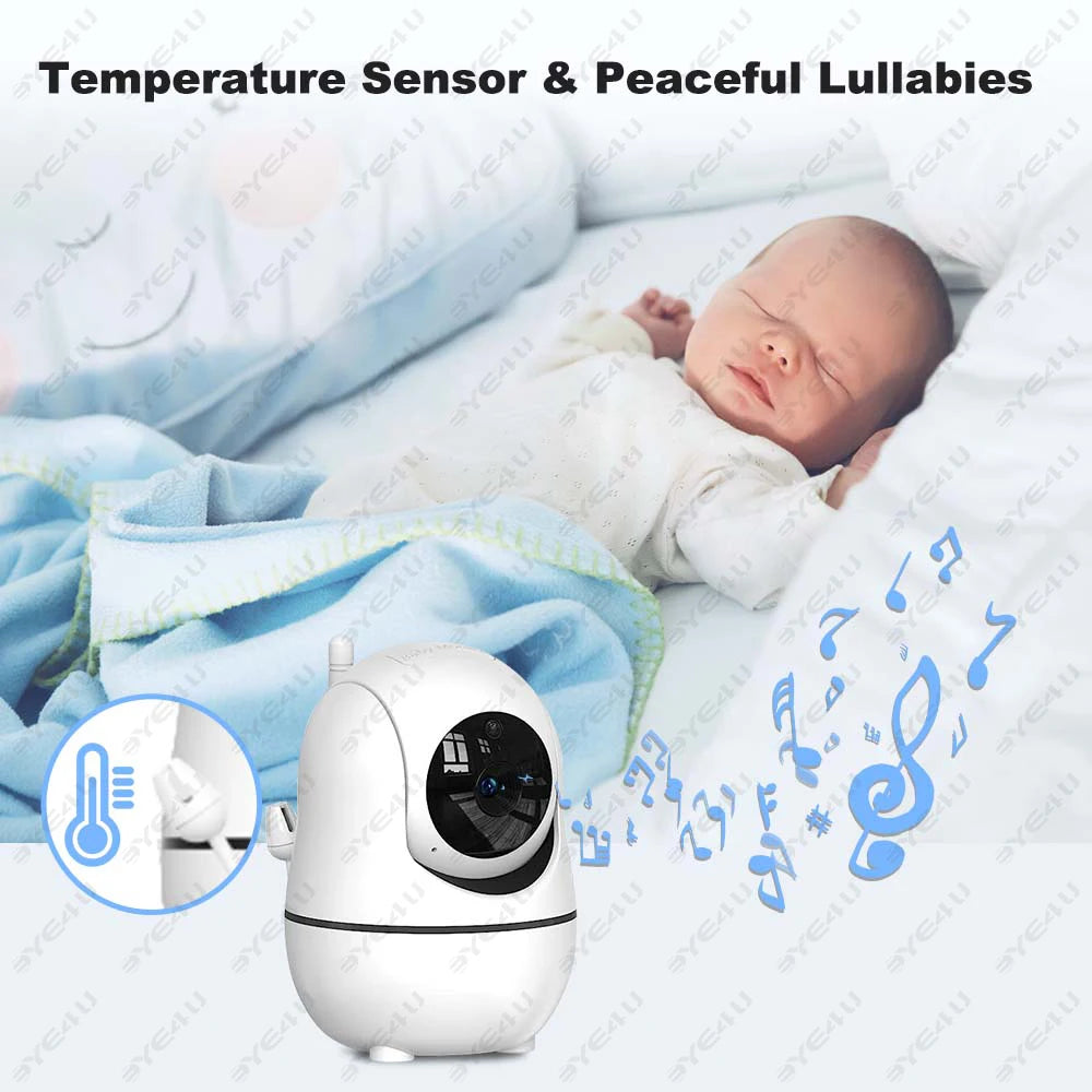 5 Inch Video Baby Monitor With Camera PTZ Zoom Babyphone Cam Security Protection Surveillance Cameras Temperature Sensor Lullaby - ZOOMNSTORE