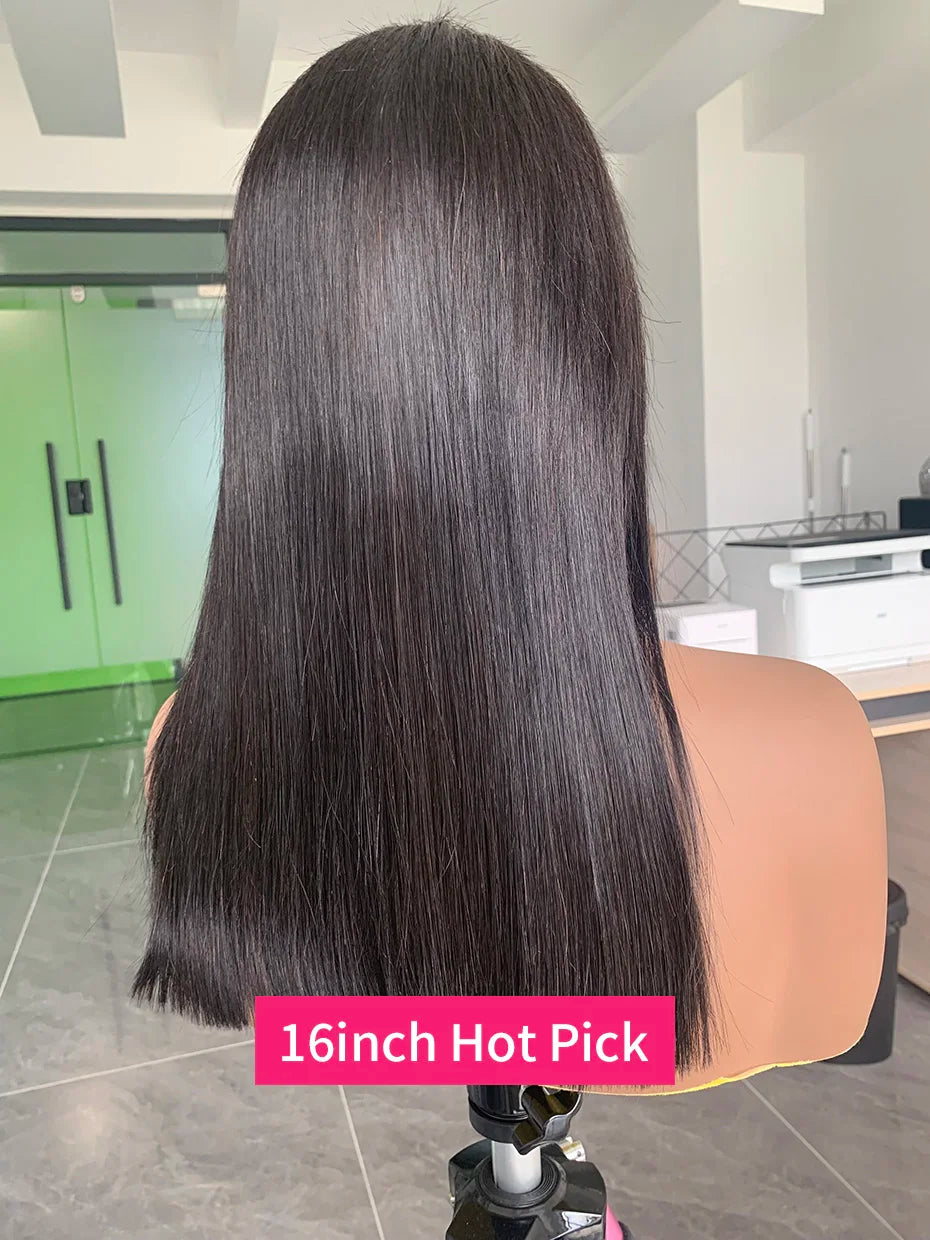 Vietnamese Human Hair Wig - 13x6 Lace Frontal Wig, 250% Density, Natural Black Bob - ZOOMNSTORE