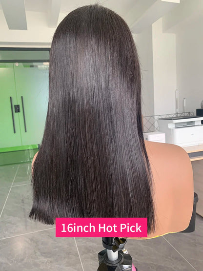 Vietnamese Human Hair Wig - 13x6 Lace Frontal Wig, 250% Density, Natural Black Bob - ZOOMNSTORE