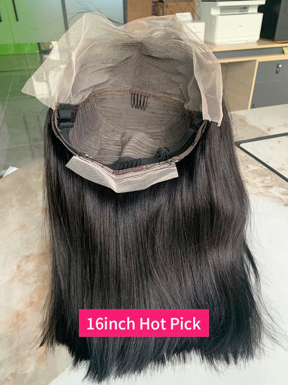 Vietnamese Human Hair Wig - 13x6 Lace Frontal Wig, 250% Density, Natural Black Bob - ZOOMNSTORE