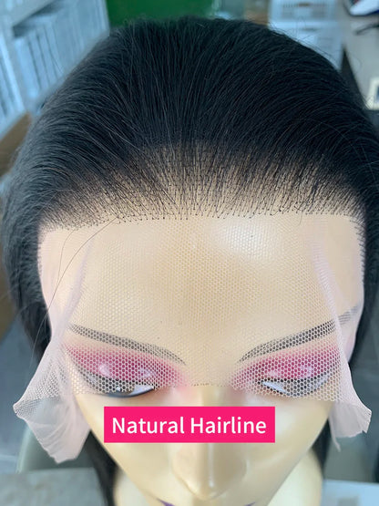 Vietnamese Human Hair Wig - 13x6 Lace Frontal Wig, 250% Density, Natural Black Bob - ZOOMNSTORE