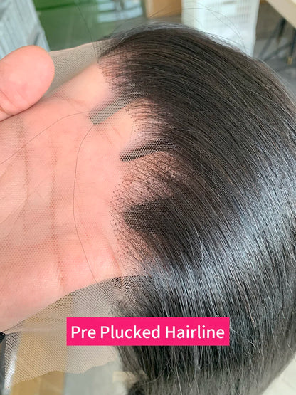 Vietnamese Human Hair Wig - 13x6 Lace Frontal Wig, 250% Density, Natural Black Bob - ZOOMNSTORE