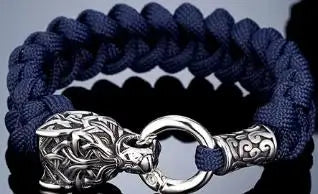 Viking Wolf Bracelet - Handmade Mens Punk Biker Jewelry - ZOOMNSTORE