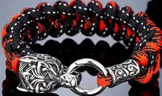 Viking Wolf Bracelet - Handmade Mens Punk Biker Jewelry - ZOOMNSTORE