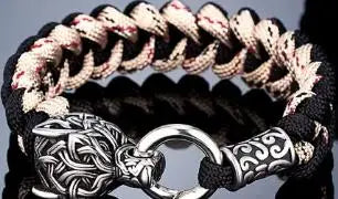Viking Wolf Bracelet - Handmade Mens Punk Biker Jewelry - ZOOMNSTORE