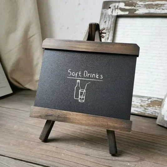 Vintage Blackboard Sign - Wooden Message Board With Pull-Out Chalkboard Panel - ZOOMNSTORE