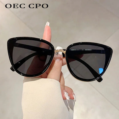 Vintage Cat Eye Sunglasses - Trendy UV400 Mirror Shades for Women - ZOOMNSTORE