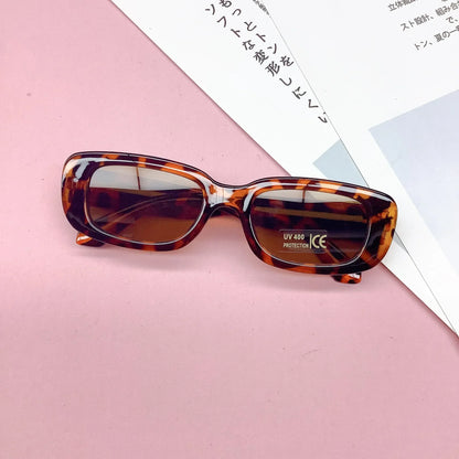 Vintage Frosted Rectangle Sunglasses - UV400 Kids Eyewear for Boys and Girls - ZOOMNSTORE