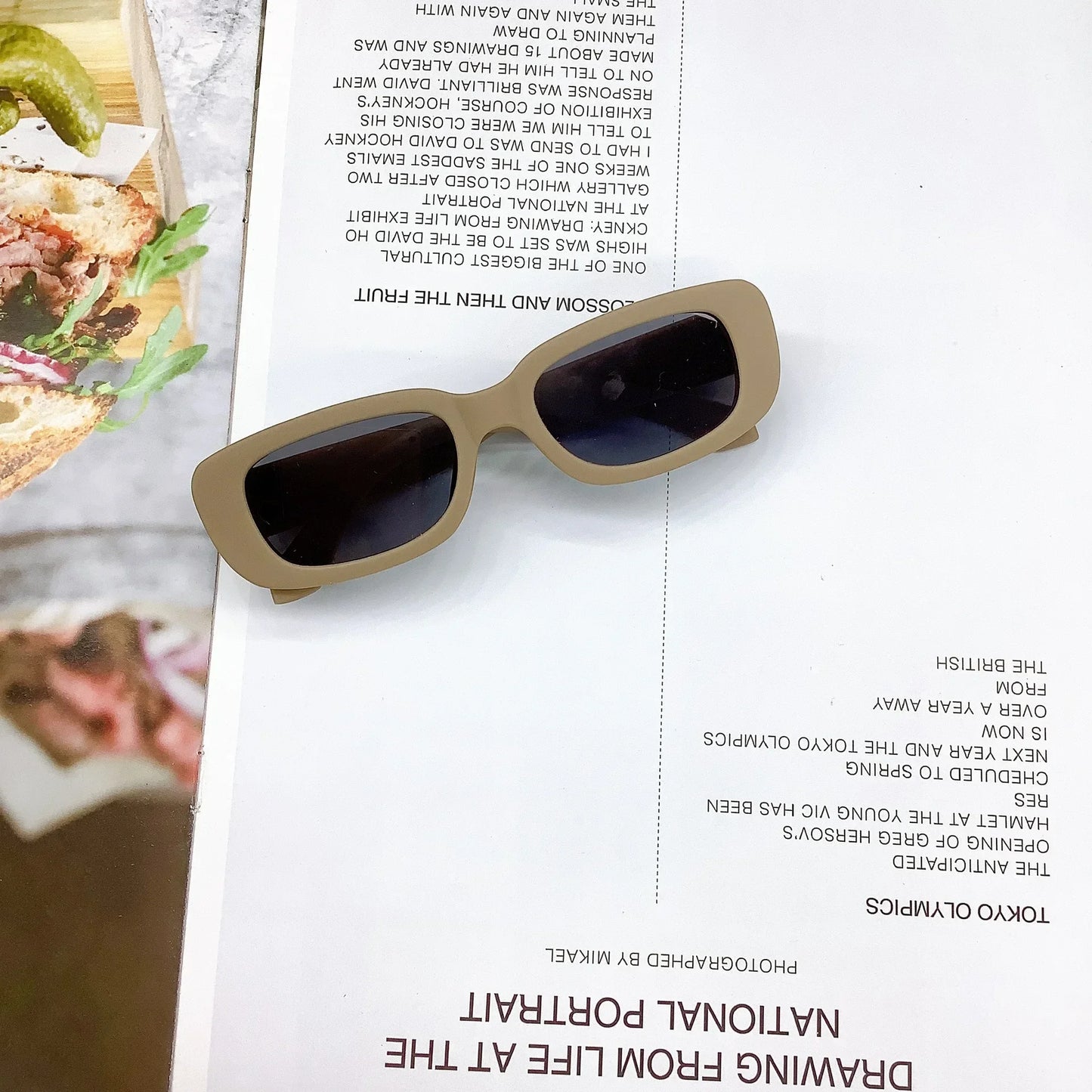 Vintage Frosted Rectangle Sunglasses - UV400 Kids Eyewear for Boys and Girls - ZOOMNSTORE