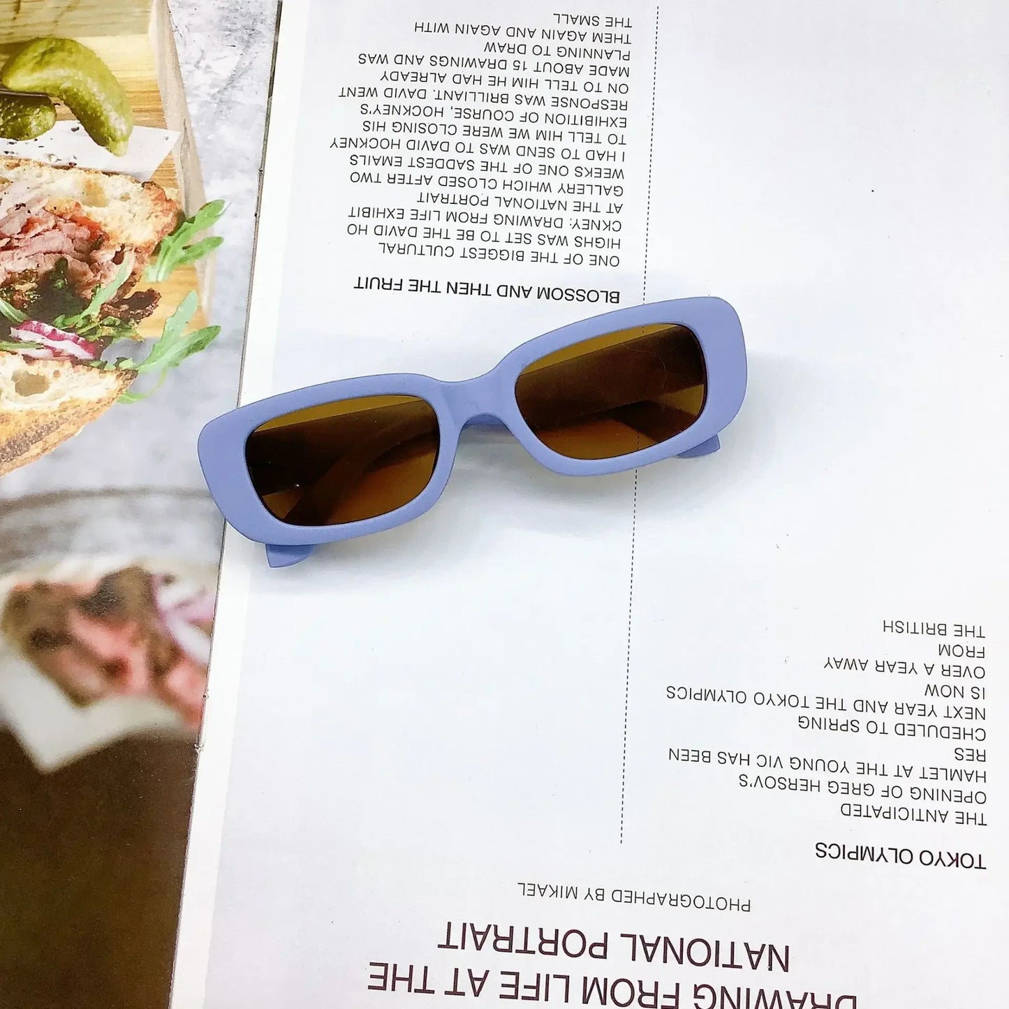 Vintage Frosted Rectangle Sunglasses - UV400 Kids Eyewear for Boys and Girls - ZOOMNSTORE