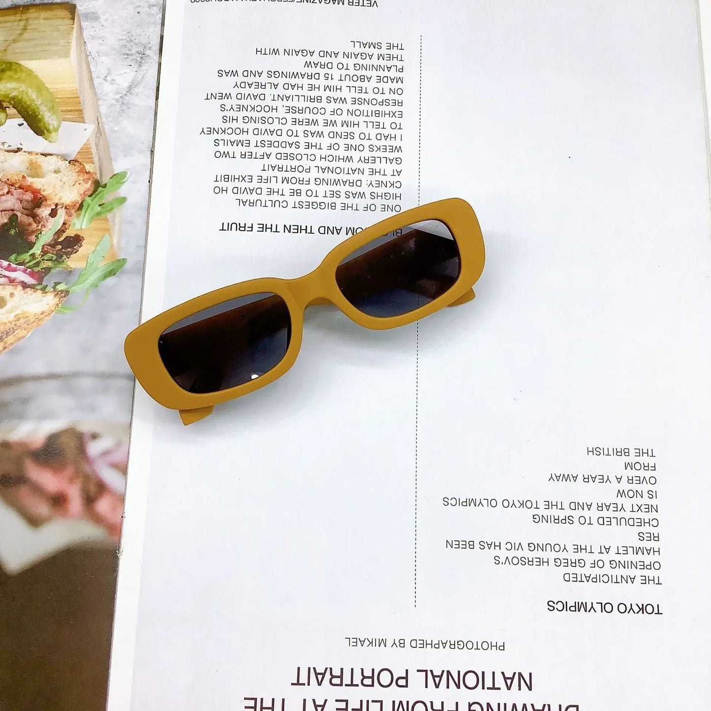Vintage Frosted Rectangle Sunglasses - UV400 Kids Eyewear for Boys and Girls - ZOOMNSTORE