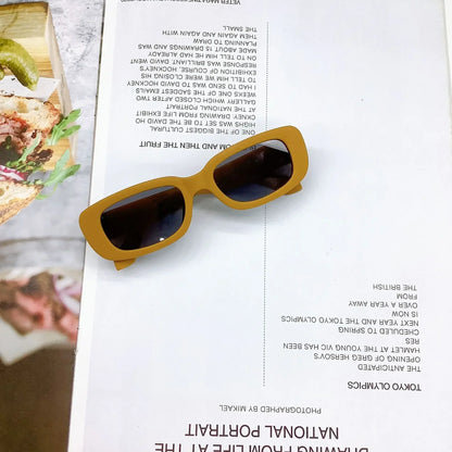 Vintage Frosted Rectangle Sunglasses - UV400 Kids Eyewear for Boys and Girls - ZOOMNSTORE