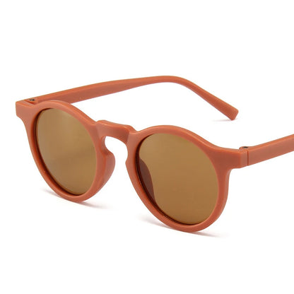Vintage Frosted Round Sunglasses - UV400 Sun Protection for Kids - ZOOMNSTORE
