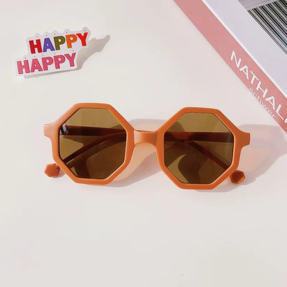 Vintage Frosted Round Sunglasses - UV400 Sun Protection for Kids - ZOOMNSTORE