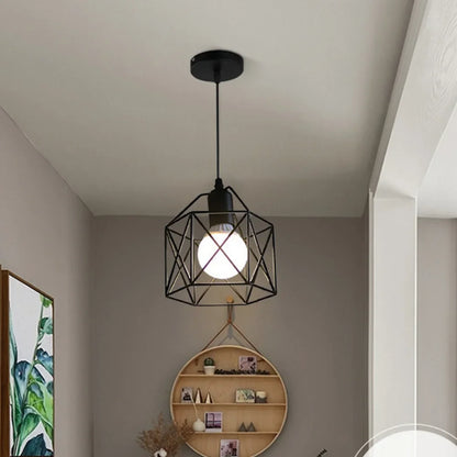 Vintage LED Chandelier - Nordic Pendant Light With Adjustable Metal Cage For Kitchen - ZOOMNSTORE