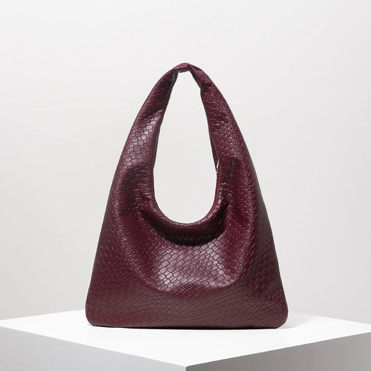 Vintage Leather Shoulder Bag - Large Capacity Women's Tote With Zipper Closure Purse - ZOOMNSTORE