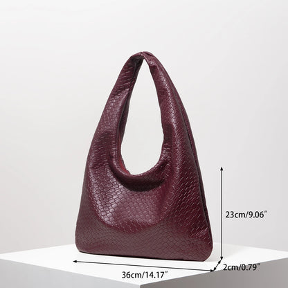 Vintage Leather Shoulder Bag - Large Capacity Women's Tote With Zipper Closure Purse - ZOOMNSTORE