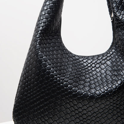 Vintage Leather Shoulder Bag - Large Capacity Women's Tote With Zipper Closure Purse - ZOOMNSTORE