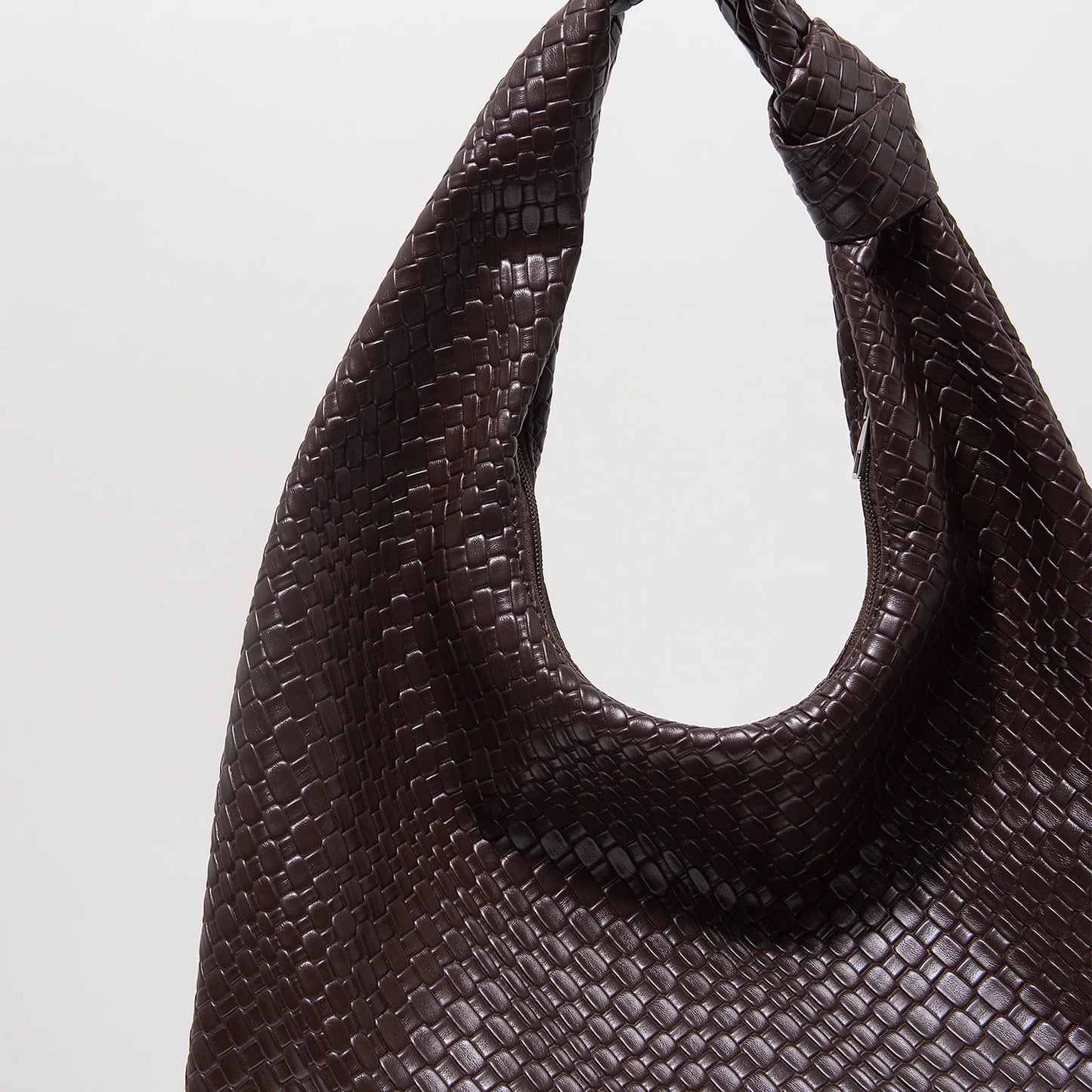 Vintage Leather Shoulder Bag - Large Capacity Women's Tote With Zipper Closure Purse - ZOOMNSTORE