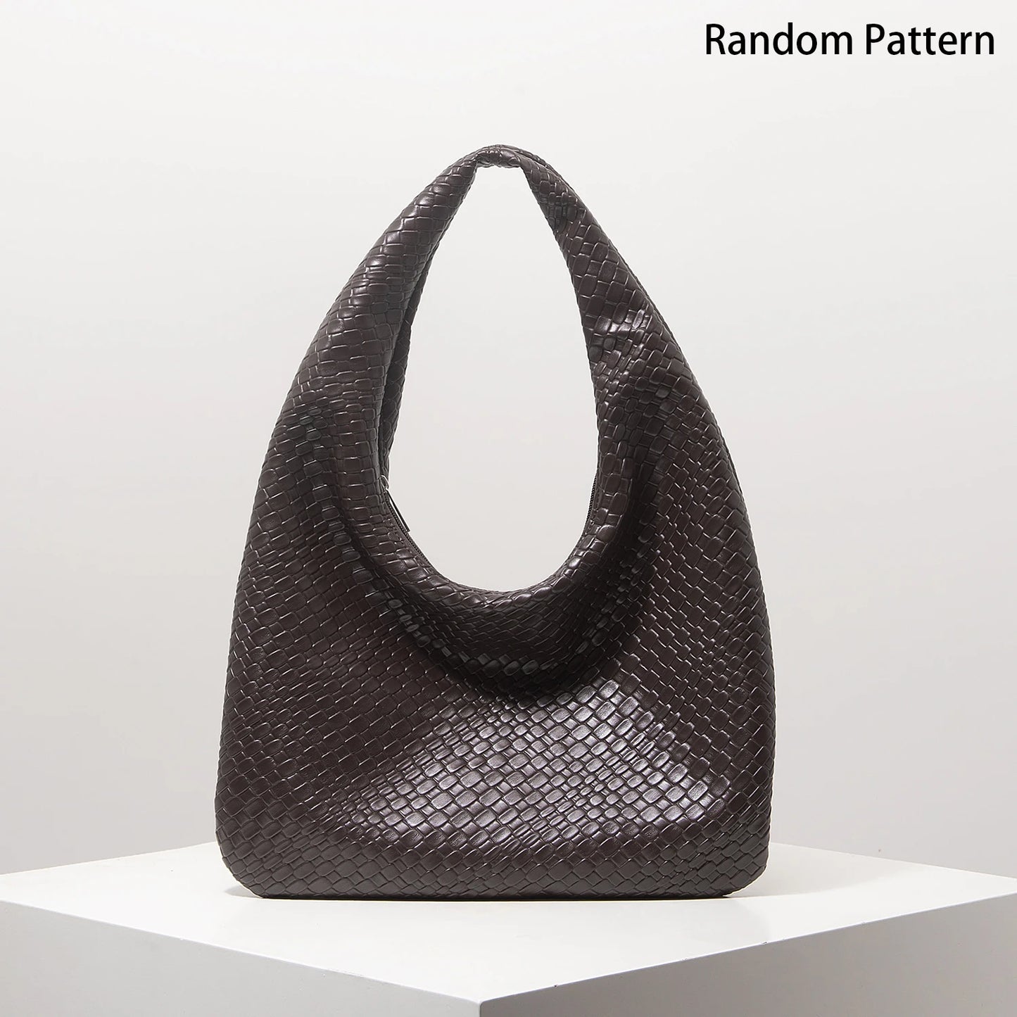Vintage Leather Shoulder Bag - Large Capacity Women's Tote With Zipper Closure Purse - ZOOMNSTORE