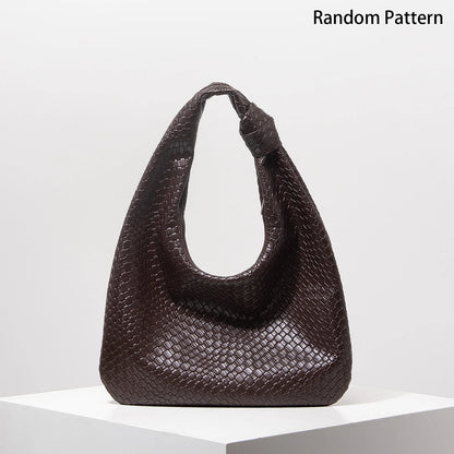 Vintage Leather Shoulder Bag - Large Capacity Women's Tote With Zipper Closure Purse - ZOOMNSTORE